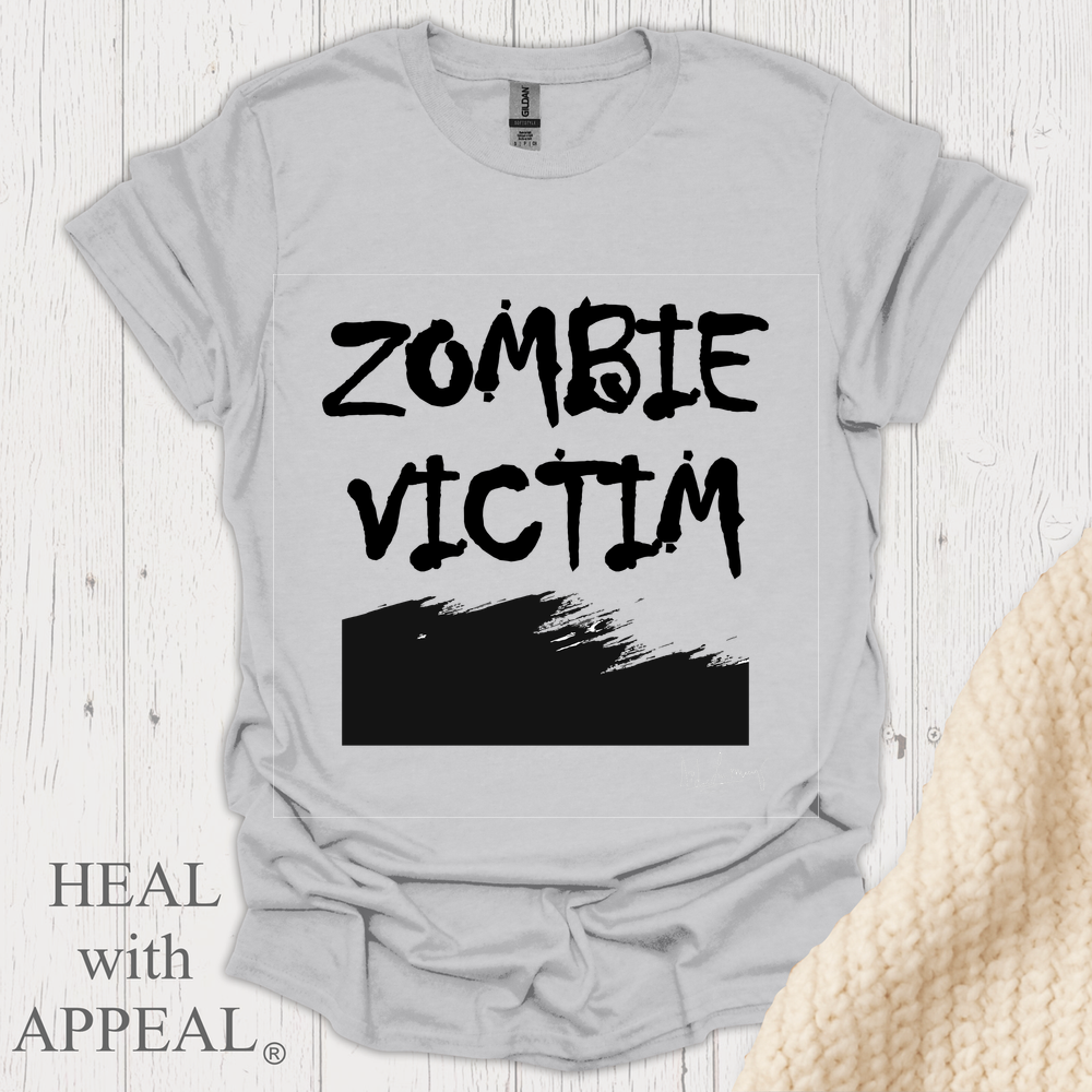 Zombie Victim V2 Tshirt - Ice Grey