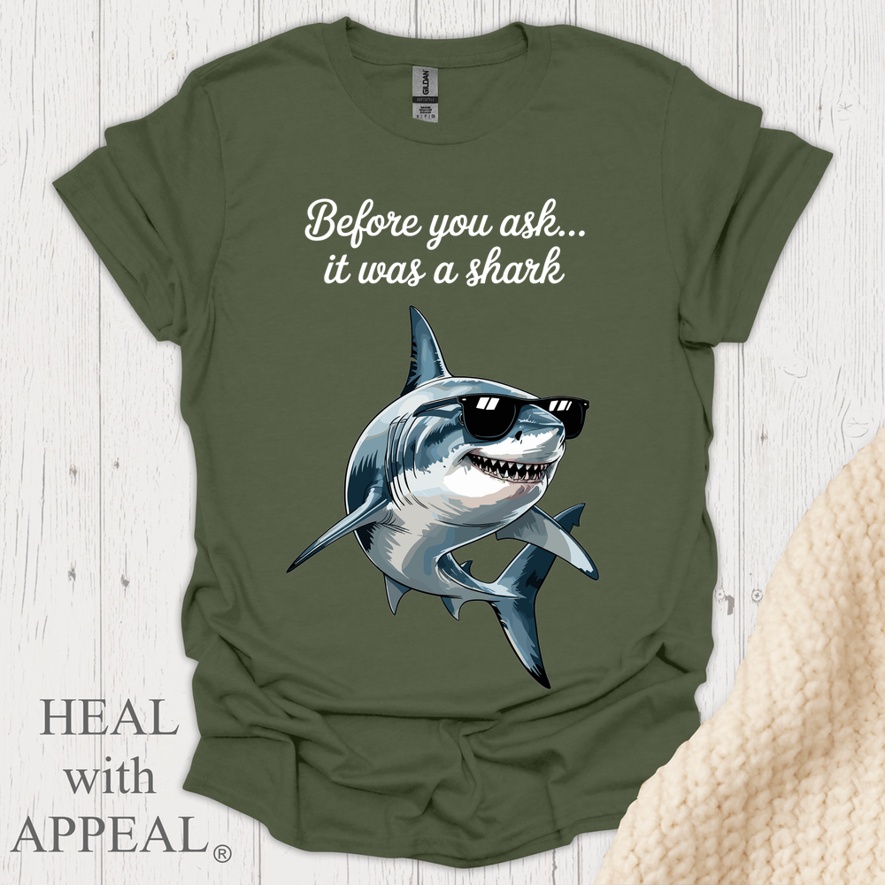 Shark Tee V1b - Military Green