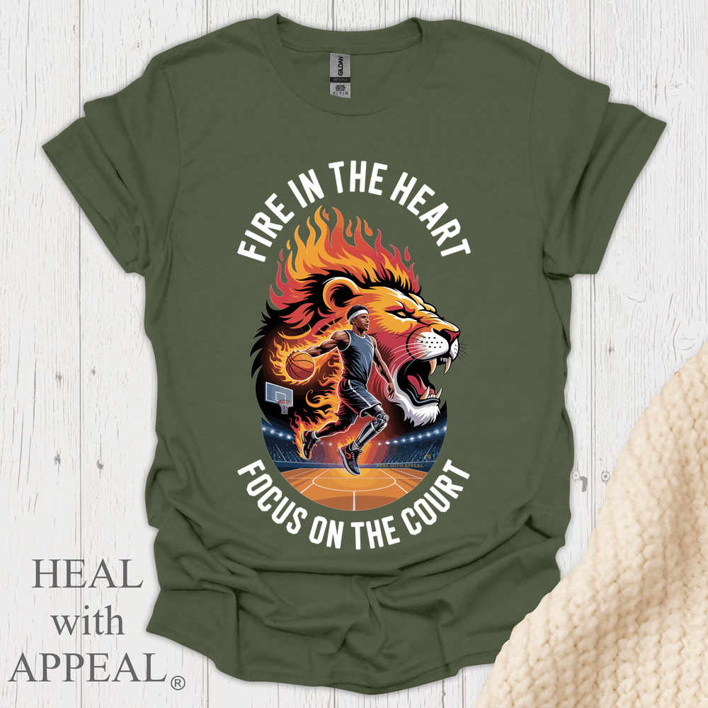 Fire In The Heart V2b - Military Green