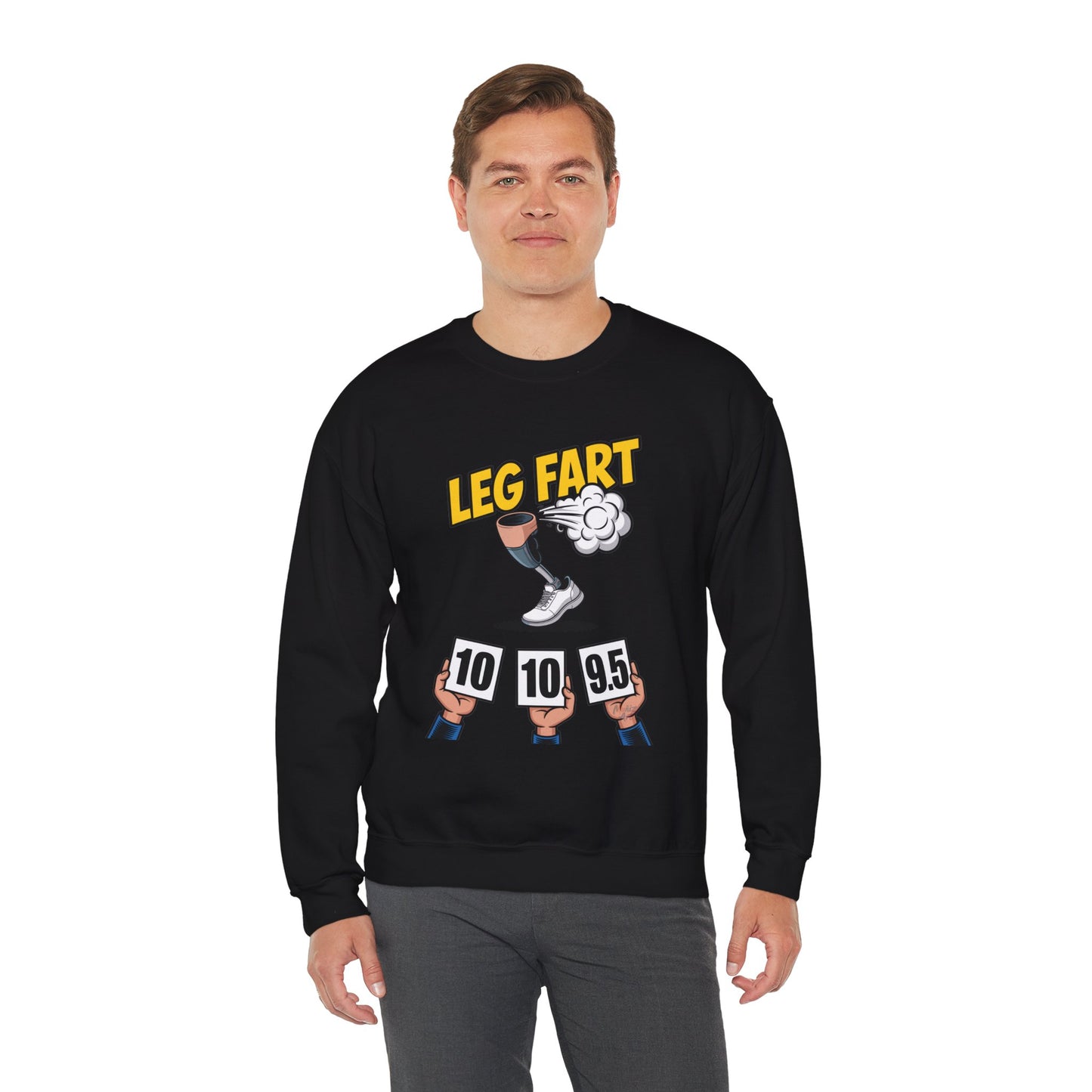 Prosthetic Leg Fart Scoreboard sweatshirt | Funny Amputee Novelty Crewneck