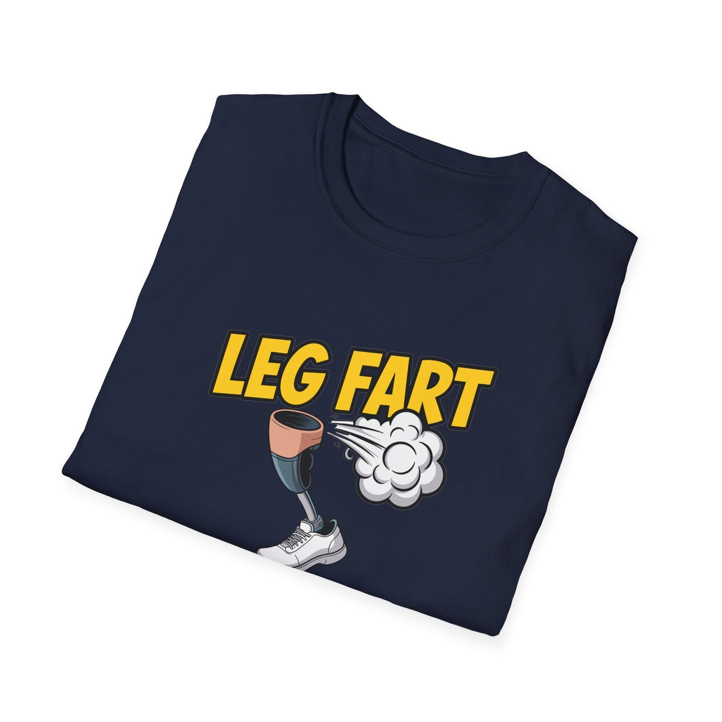 Prosthetic Leg Fart Scoreboard T-Shirt | Funny Amputee Sports Judging Graphic Tee