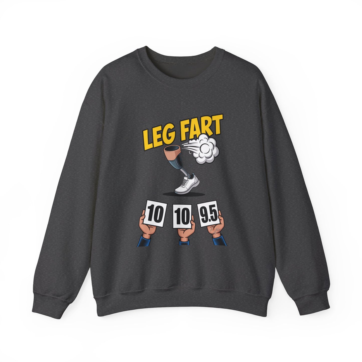Prosthetic Leg Fart Scoreboard sweatshirt | Funny Amputee Novelty Crewneck
