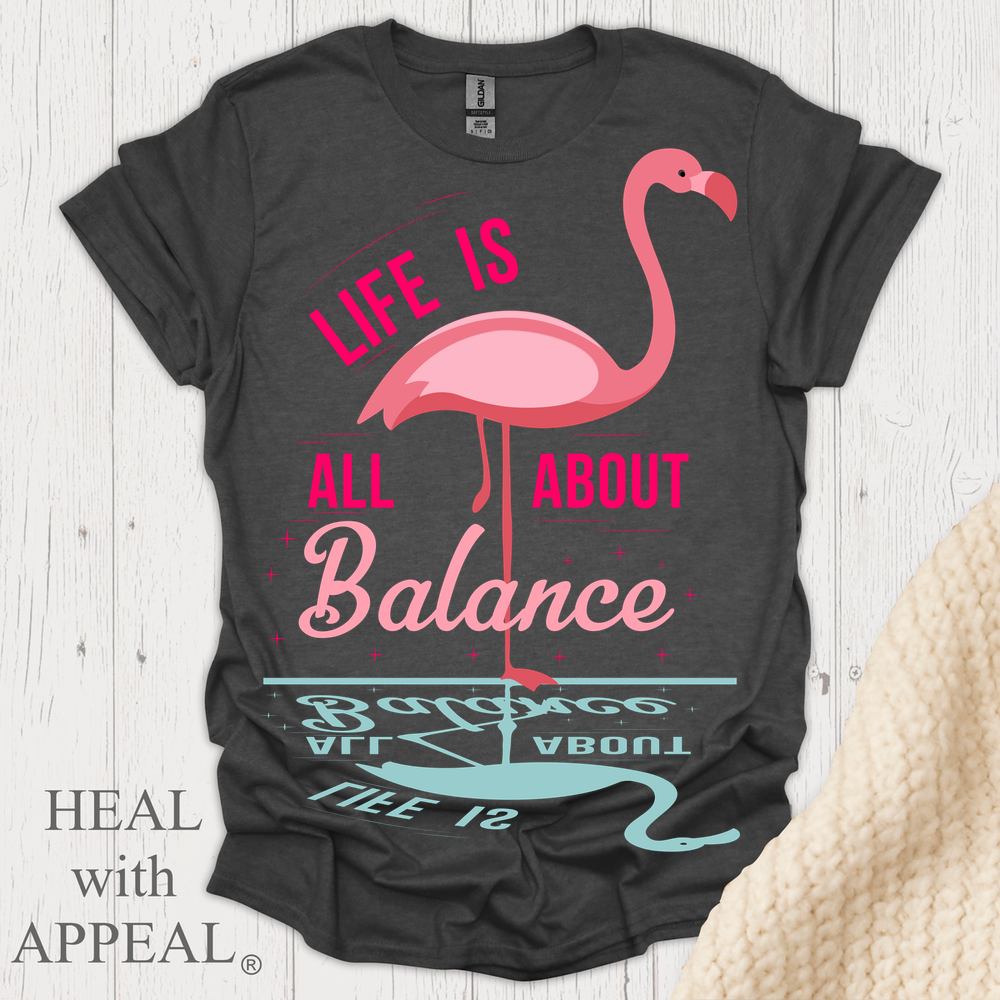 Flaming0 Lifes About Balance 2x 3x Tshirt Print - Dark Heather