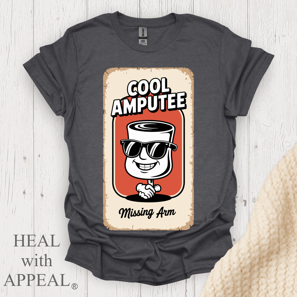 Arm Amputee Missing Left Arm V1 - Dark Heather