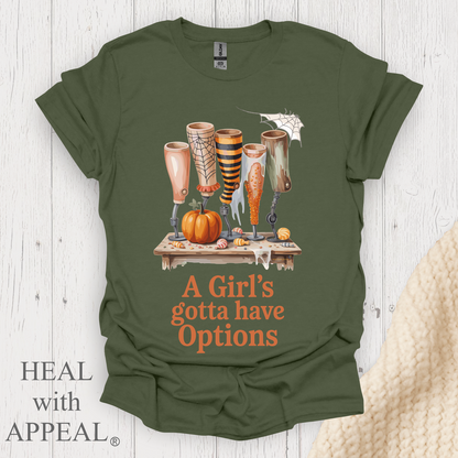 A Girls Gotta Have Options V3 - Heather Military Green